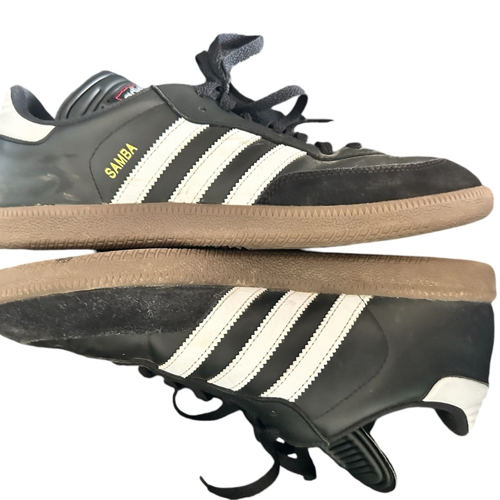 Adidas SAMBA Leather Suede Sneakers Black White Stripes Size‎ 10.5